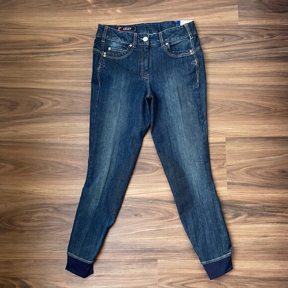 Ariat Halo Denim Knee Grip Breeches - 28R - Picture 1 of 5